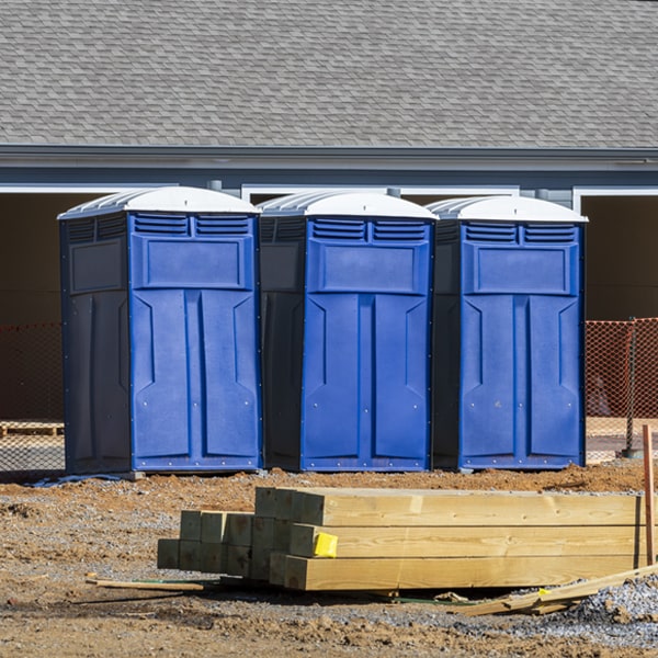 how do you dispose of waste after the portable restrooms have been emptied in Rush Center